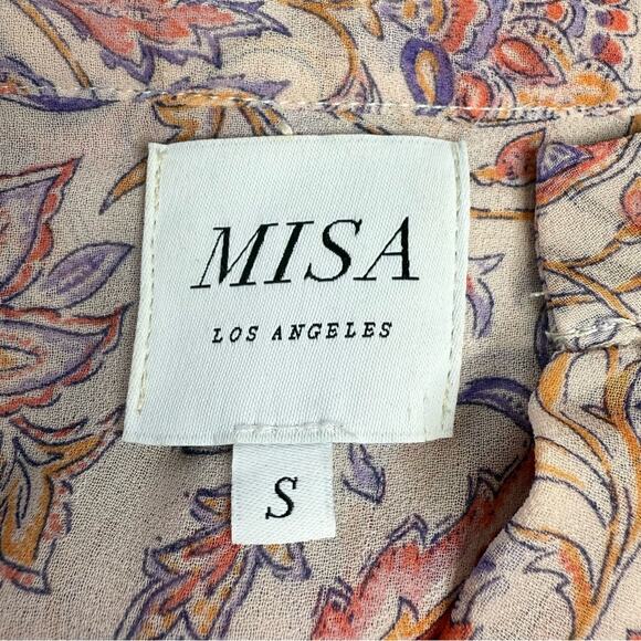 MISA Los Angeles Women's Eloisa Paisley Floral Ruffle Dress Women’s Size S - Picture 12 of 15